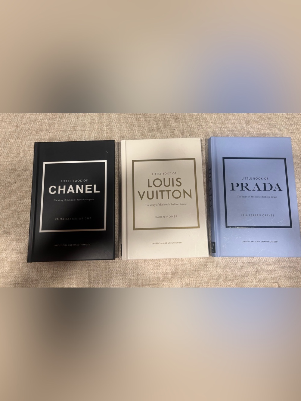 Little Book Chanel Louis Vuitton Prada Set 3 Fashion Hardcover Books